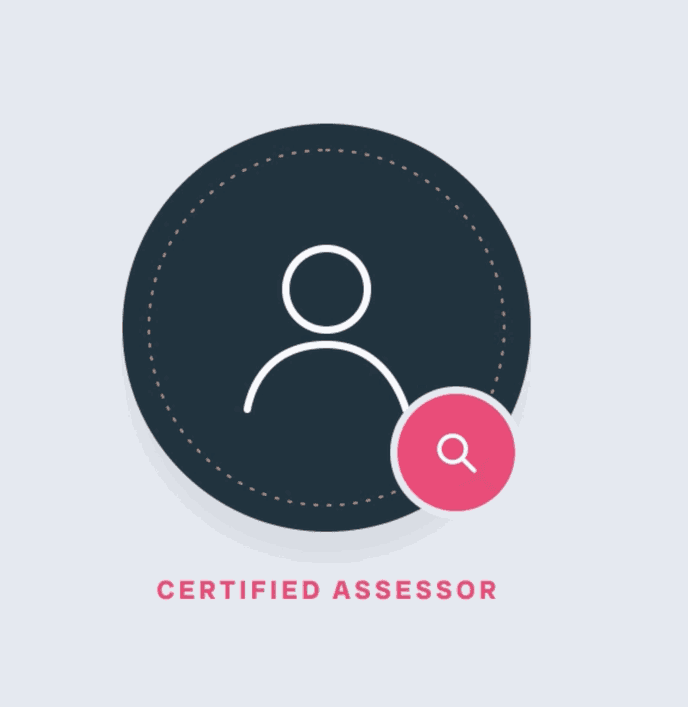 De badge van de gecertificeerde expert.
